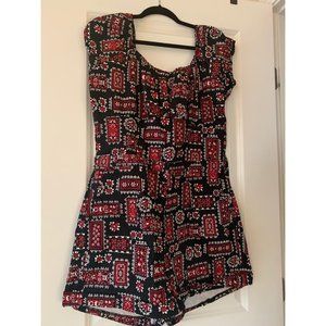 Pinup Couture Bandana Peasant Romper - 2XL XXL